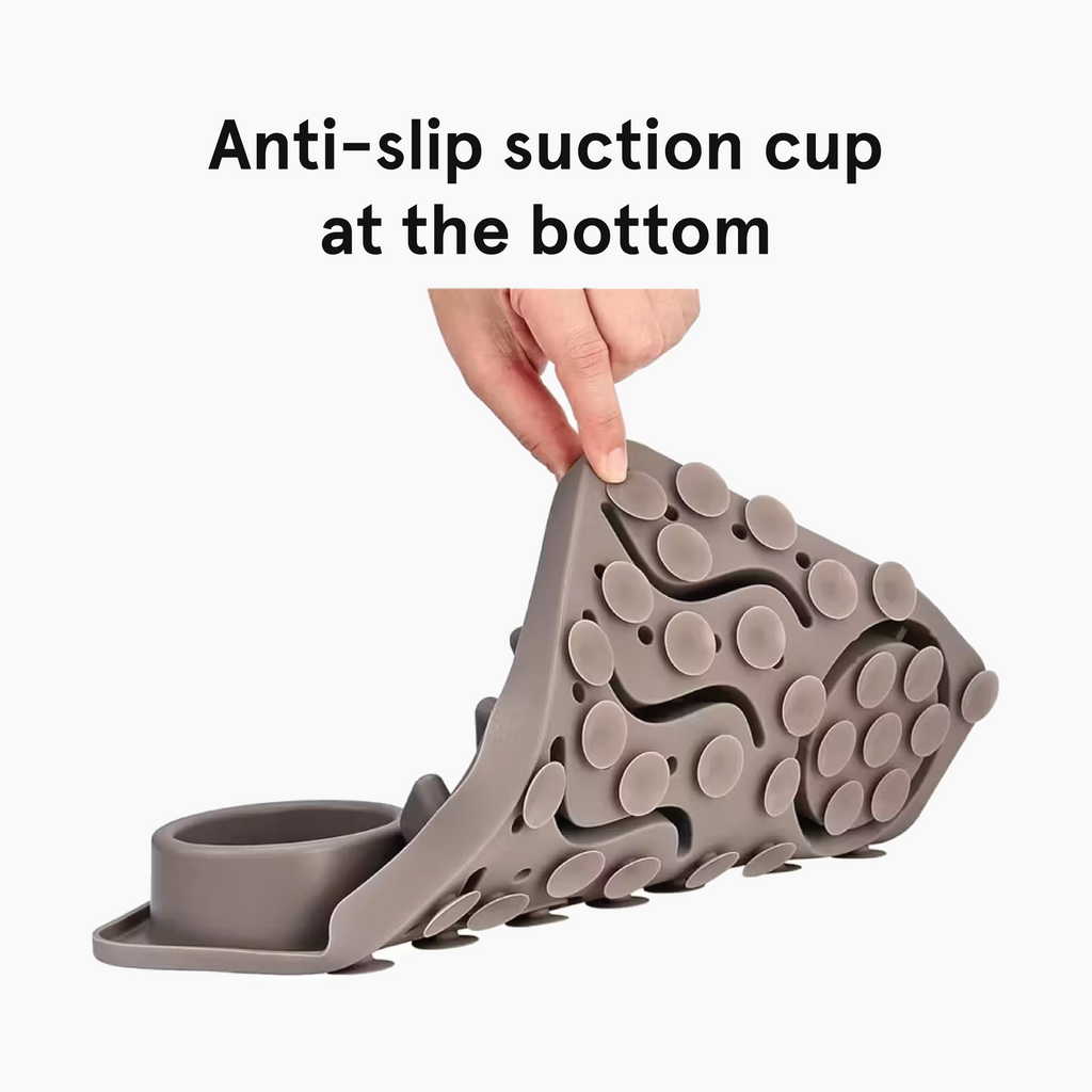 Sniff & Hunt 4 in 1 Silicone Slow Feeding Pad — multi-textured lick mat that slows eating and calms pets naturally