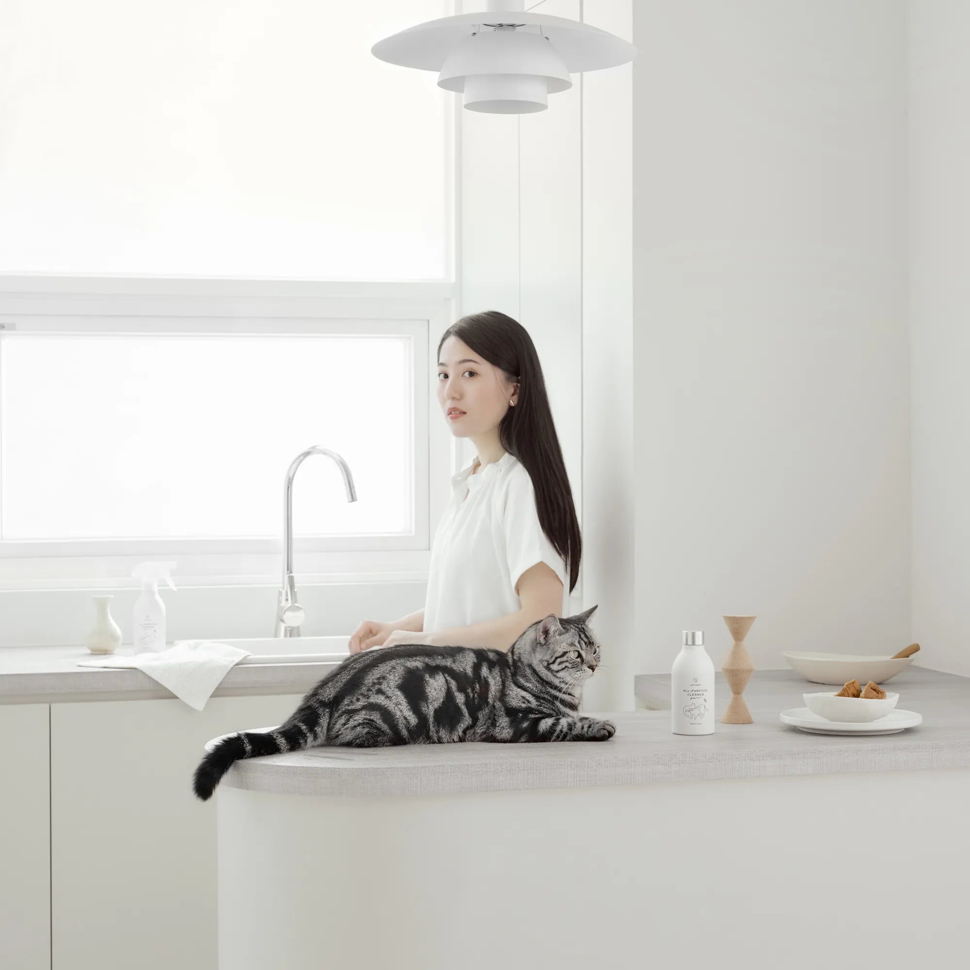 Pet-safe non-toxic all-purpose cleaner infused with catnip oil to calm cats and repel bugs