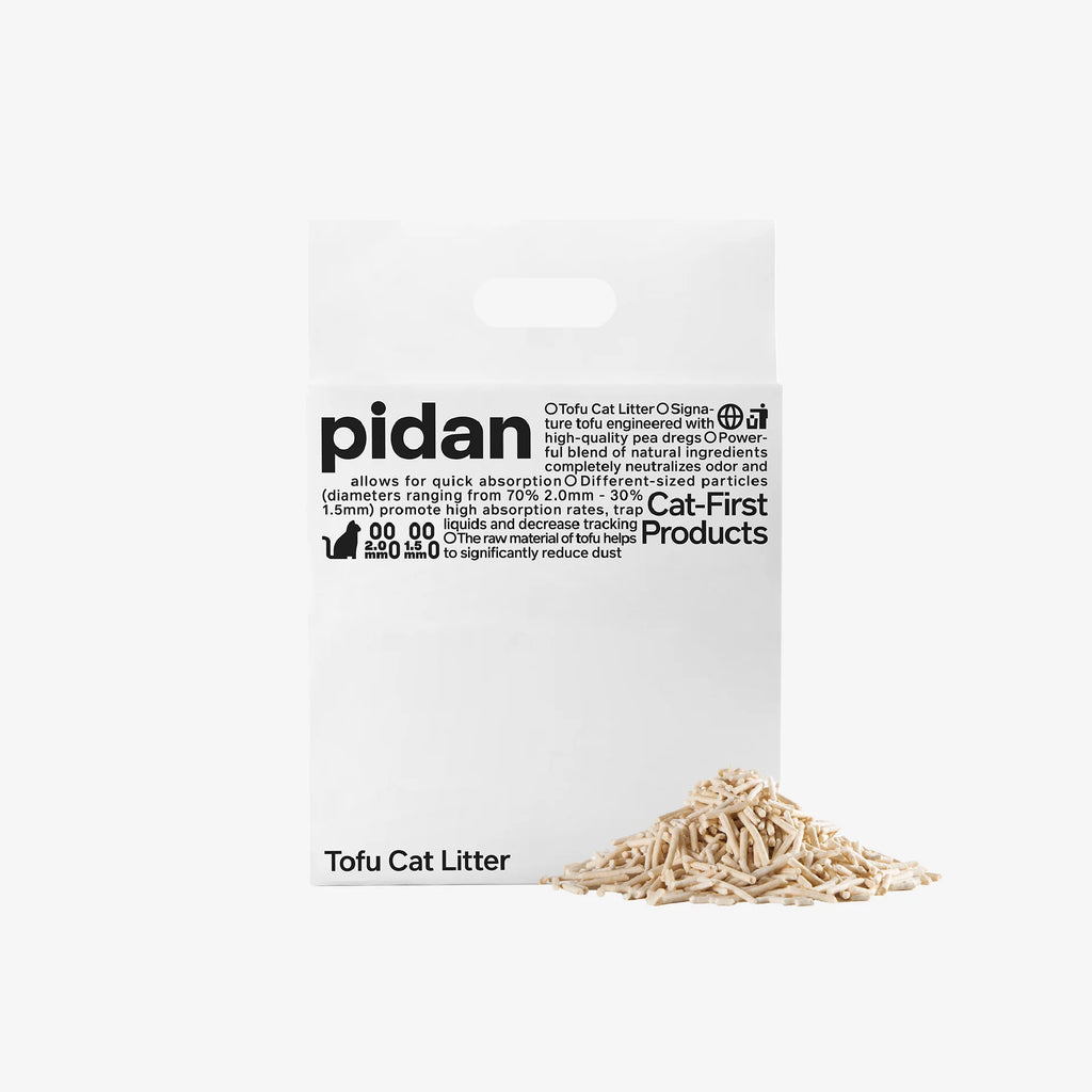 Pidan tofu cat litter — low-dust unscented natural litter for cats