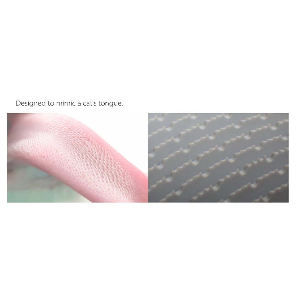 Lick-Like Cat Tongue Massage Brush — tongue-inspired grooming brush that mimics a cat’s tongue texture for gentle bonding and relaxation